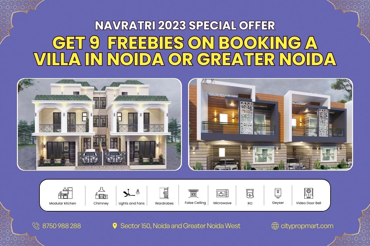 This Navratri 2023 Get 9  Freebies on Booking a Villa in Noida or Greater Noida | 8750988288